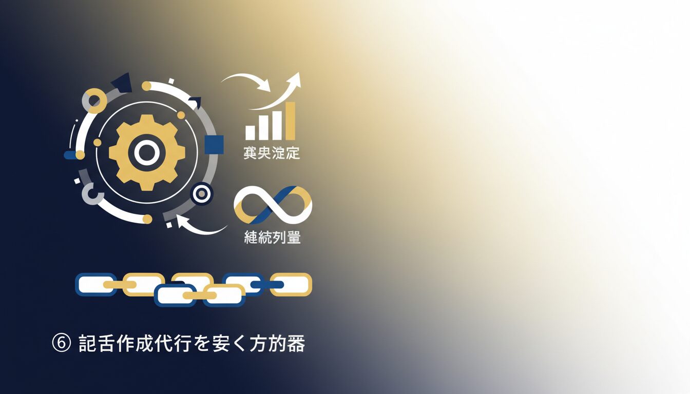 記事作成代行を安くする方法⑥：成果測定と継続改善